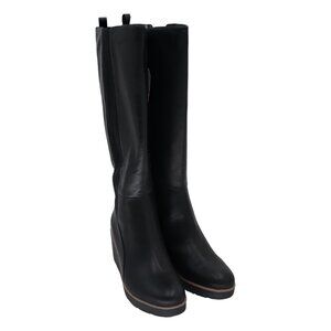 Soul Adrian Wide Calf Knee High Boots Black Faux Leather Womens 9.5 M